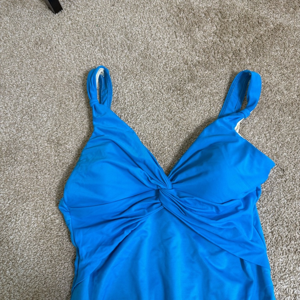 Miraclesuit Pandora Twisted Top 1 Piece Swimsuit‎ Tummy Control Built in Bra 16 - Picture 2 of 7